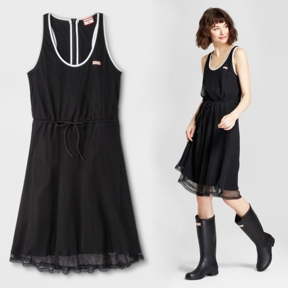 Hunter for Target Black A-Line Mesh Dress